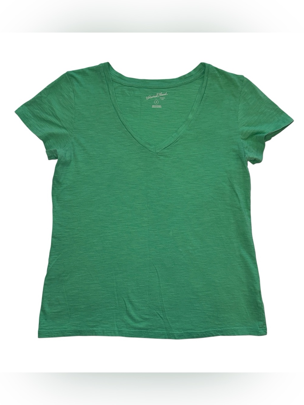 Universal Thread Green V-Neck Tee Medium Casual Short Sleeve Basic Top